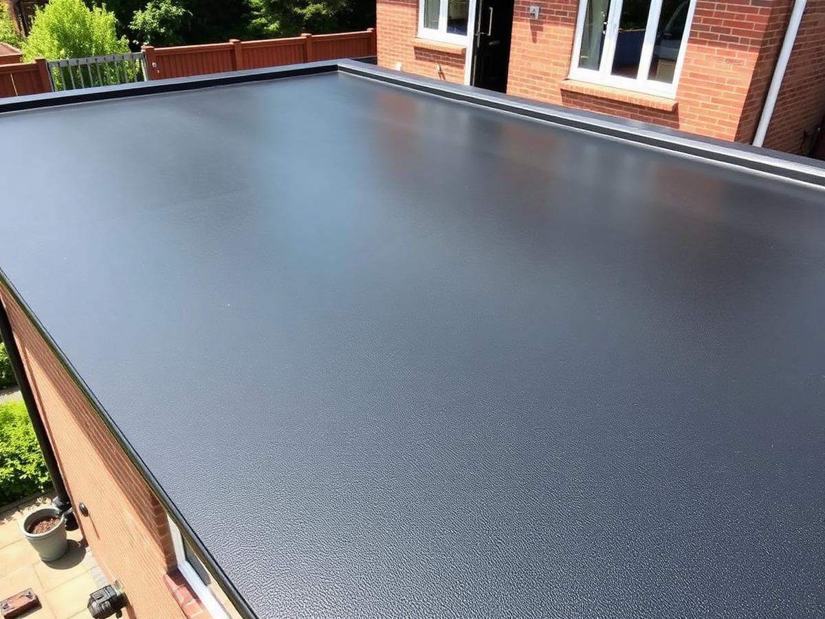 GRP fibreglass flat roof
